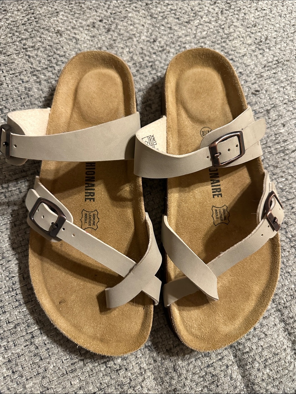 Womens Cushionaire Cork Bed Sandals 8.5
